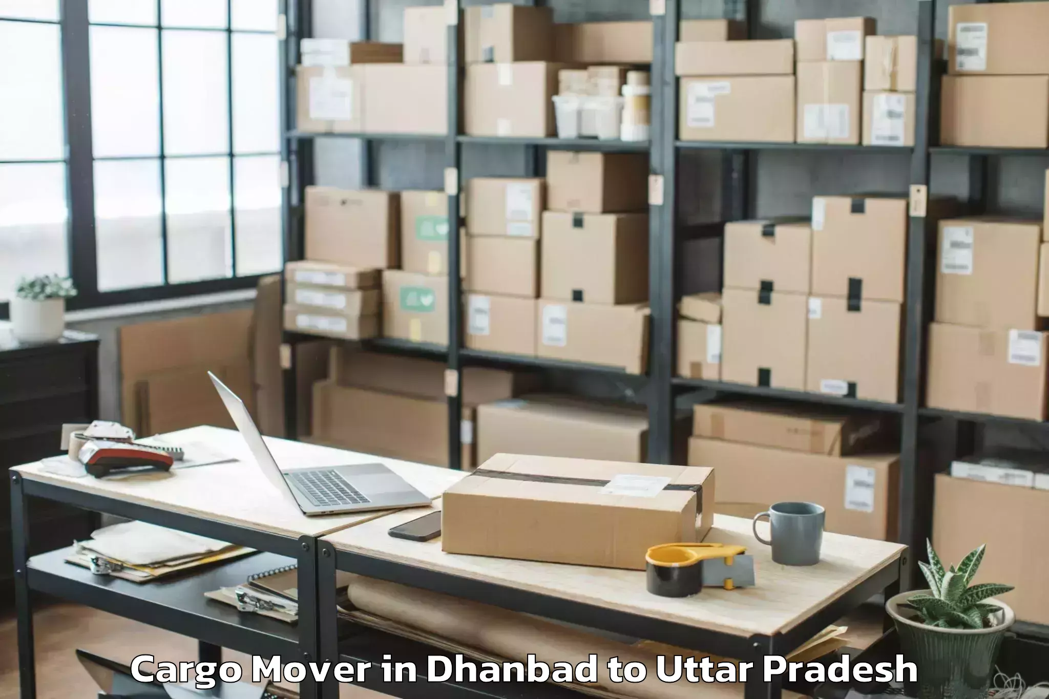 Quality Dhanbad to Barkhera Kalan Cargo Mover